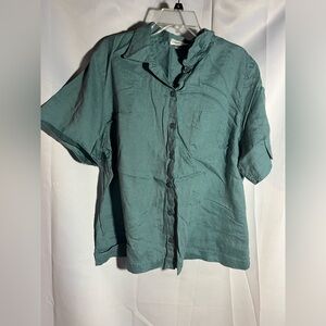 Coldwater Creek linen top - no size tag, but fits like 1X